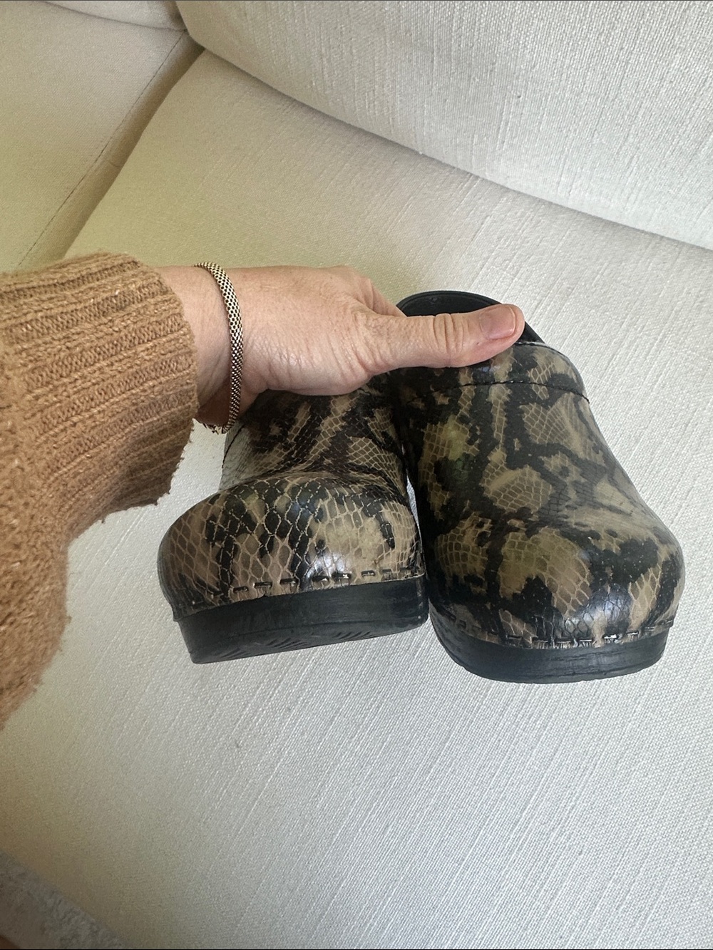 Dansko Clogs Snake Print Leather Size EU 38 / US 7.5–8 - Picture 3 of 8